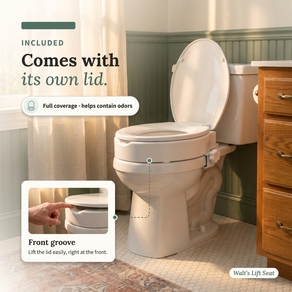 Walt's 4-Inch Raised Toilet Seat